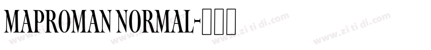 MapRoman Normal字体转换
